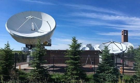 multiple ground systems satellite antennas